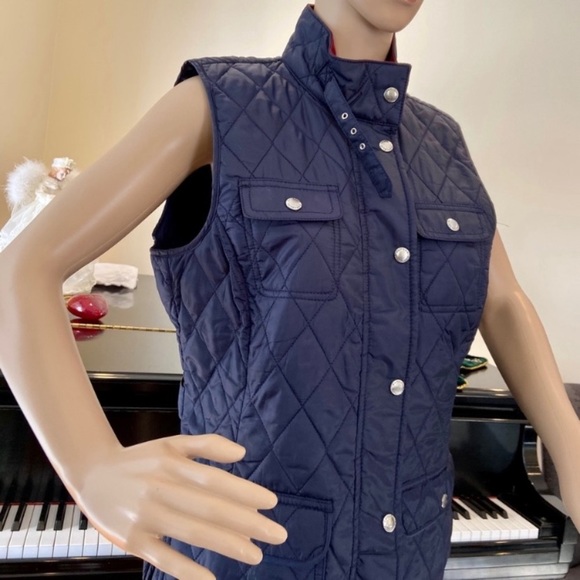 NWT Banana Republic quilted navy field vest - Picture 4 of 16